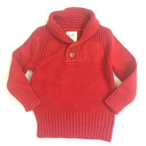 PEEK LITTLE PEANUT Baby Park Shawl Collar Sweater